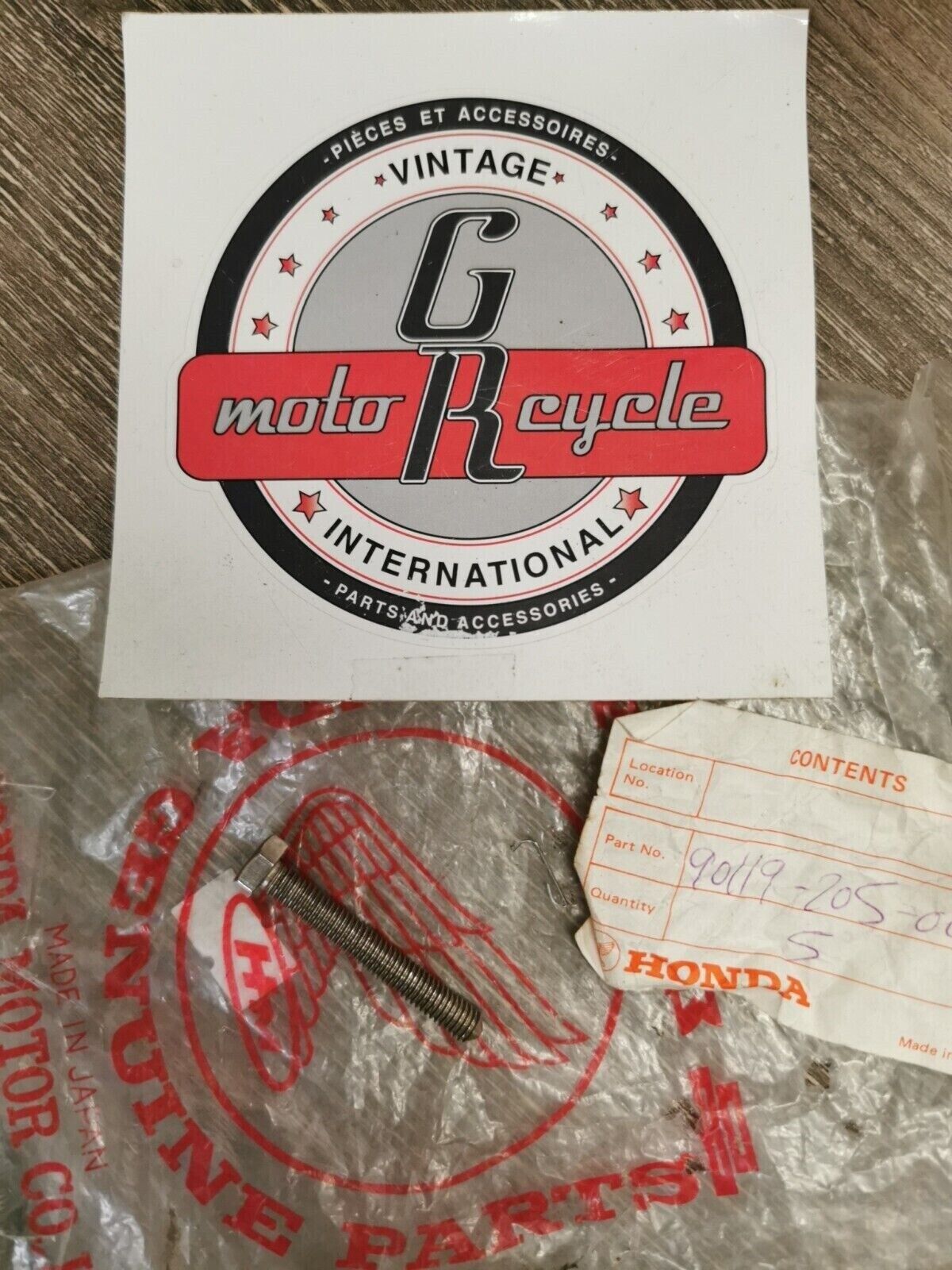NOS HONDA CHAIN ADJUSTER BOLT  90119-205-000 H59