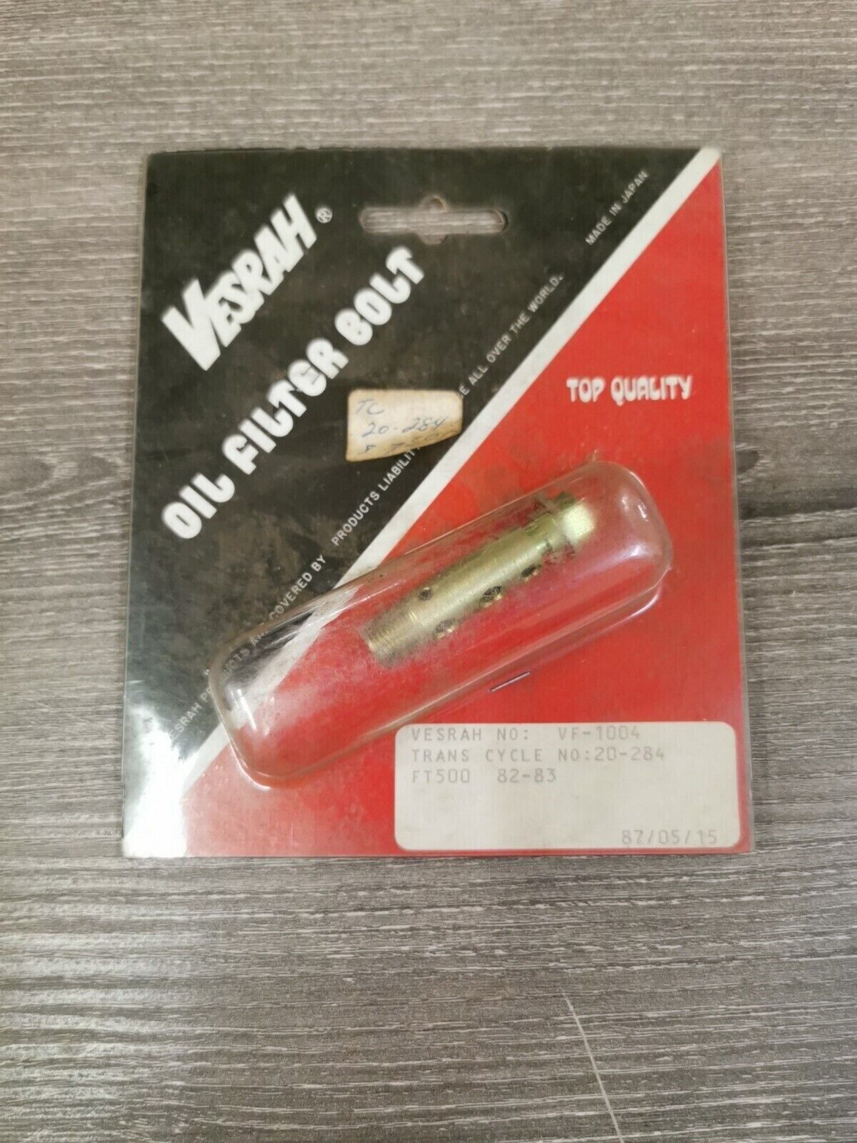 NOS VESRA HONDA FT500 1982 1983 OIL FILTER BOLT  VF-1004 J22