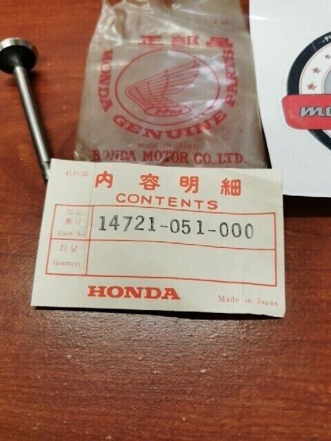 NOS Honda SS50 EXHAUST VALVE 14721-051-000 SUB 14721-036-010 H97