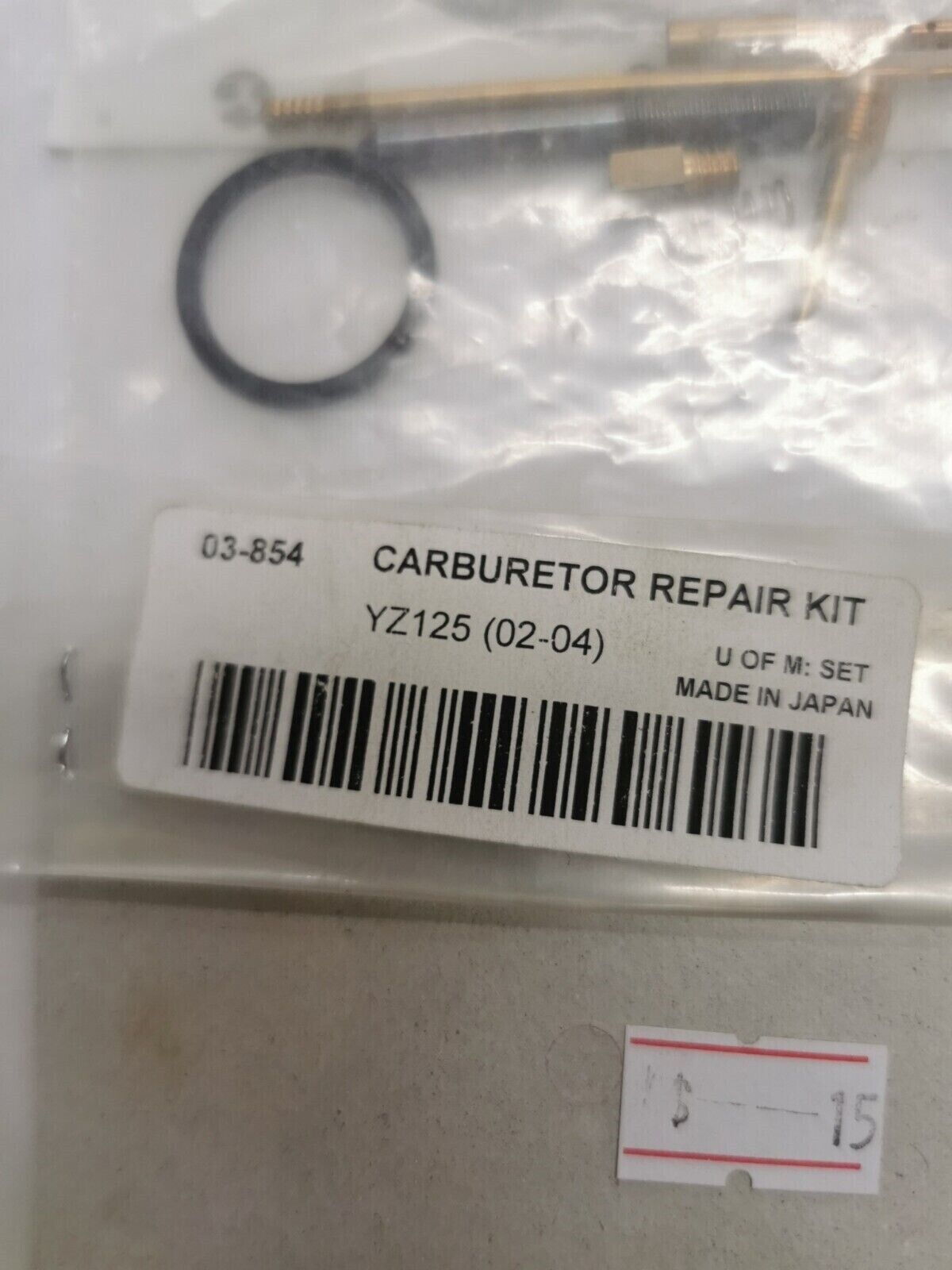 NOS SHINDY YZ125 2002 - 2004 CARBURATOR REPAIR KIT 03-854 J20