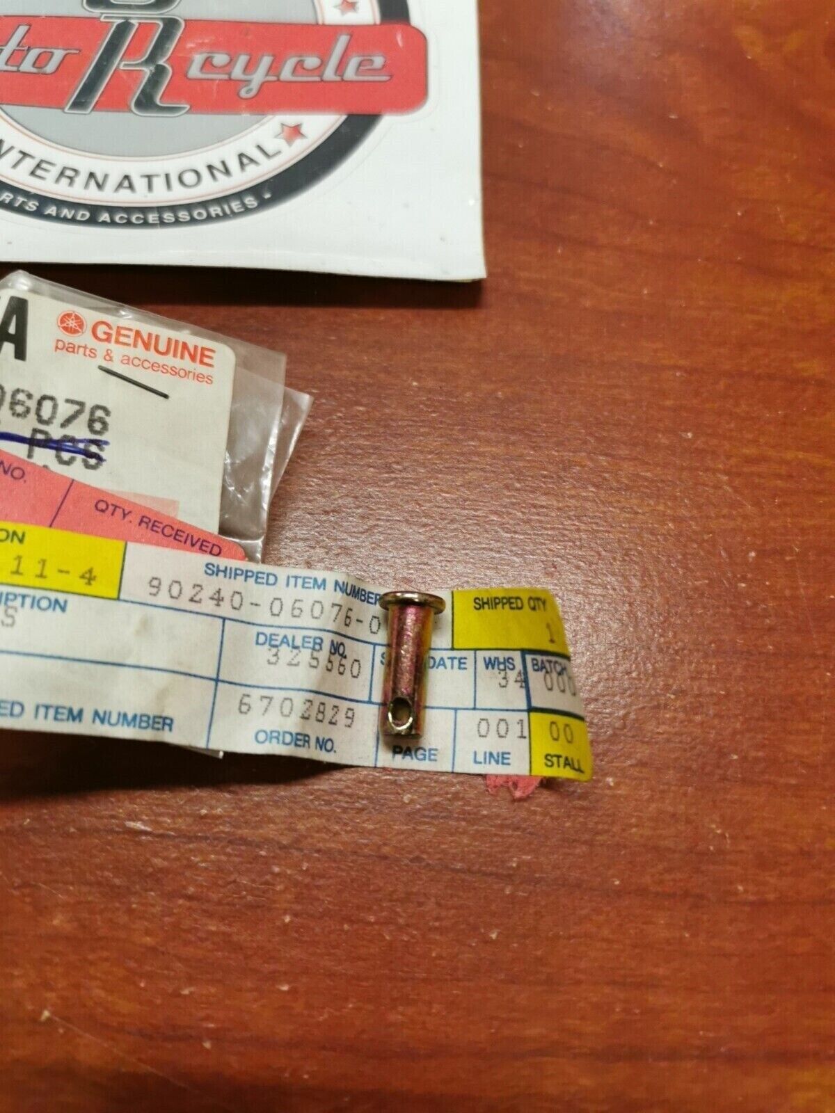 NOS Yamaha YT125 YFM660 YFM400 YFM450 YFM350 CLEVIS PIN 90240-06076-00 Y96