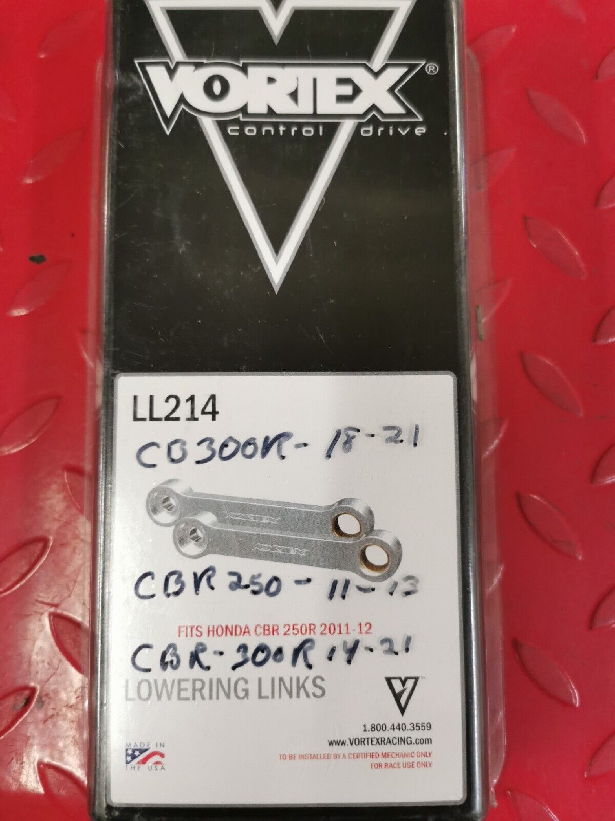 NOS VORTEX HONDA CBR250R 2011 2012 CBR300R 2018 - 2021  LOWERING LINGS LL214 J17