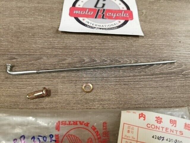 NOS HONDA CR250 1978 1979 SPOKE ASSY REAR 42613-430-700 SUB BY 42607-430-000 H79