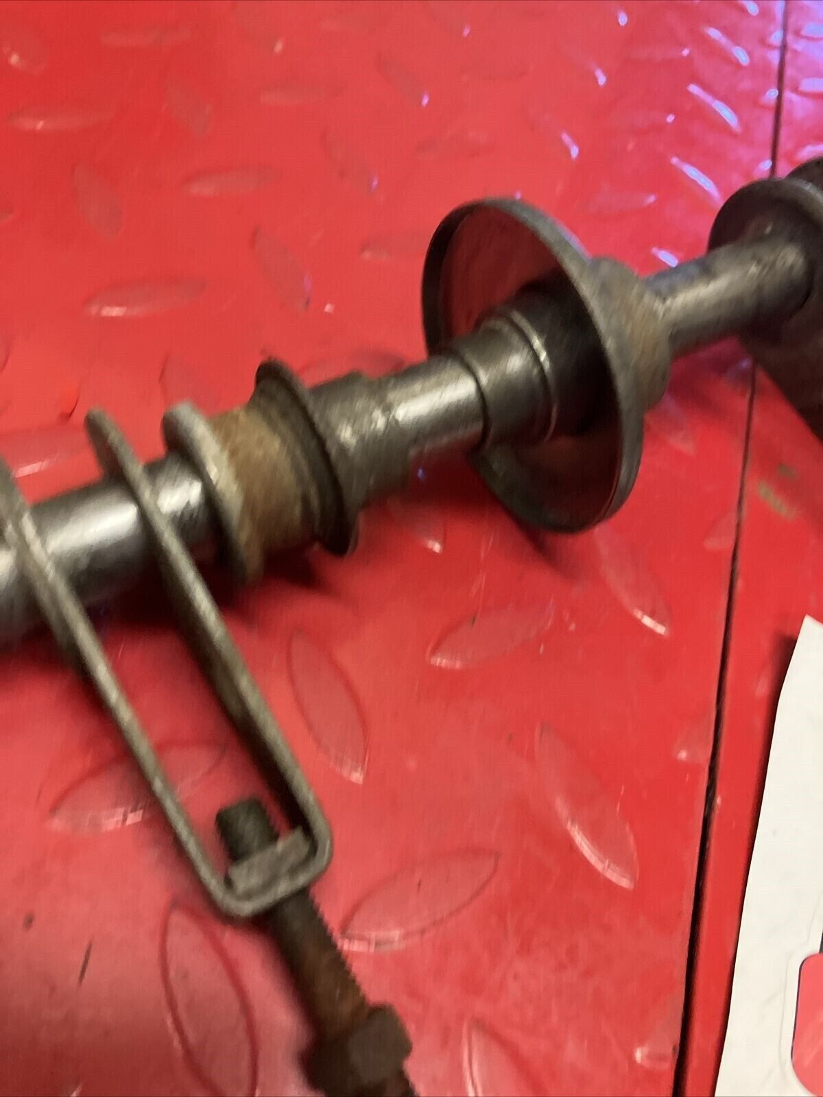 Kawasaki KX125 1980 rear wheel axle bolt shaft spacer collar chain adjuster
