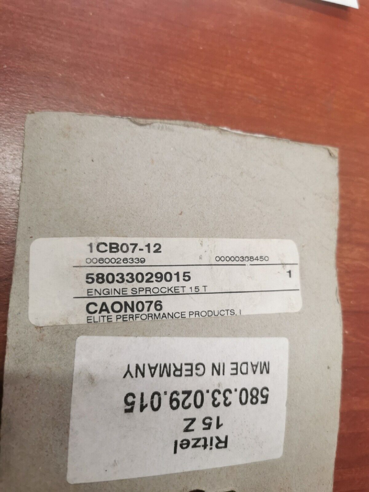 NOS KTM LC4 ENGINE SPROCKET 15T 58033029015 KT3