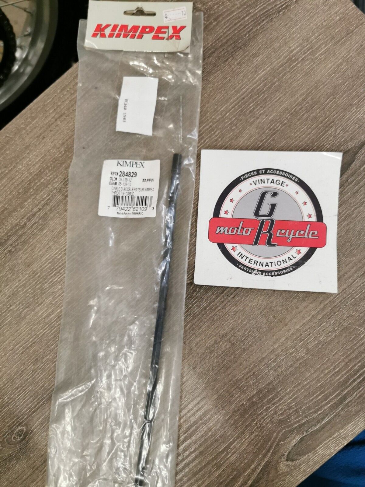 NOS KIMPEX Yamaha EC340 1983 THROTTLE CABLE 05-138-12 J41