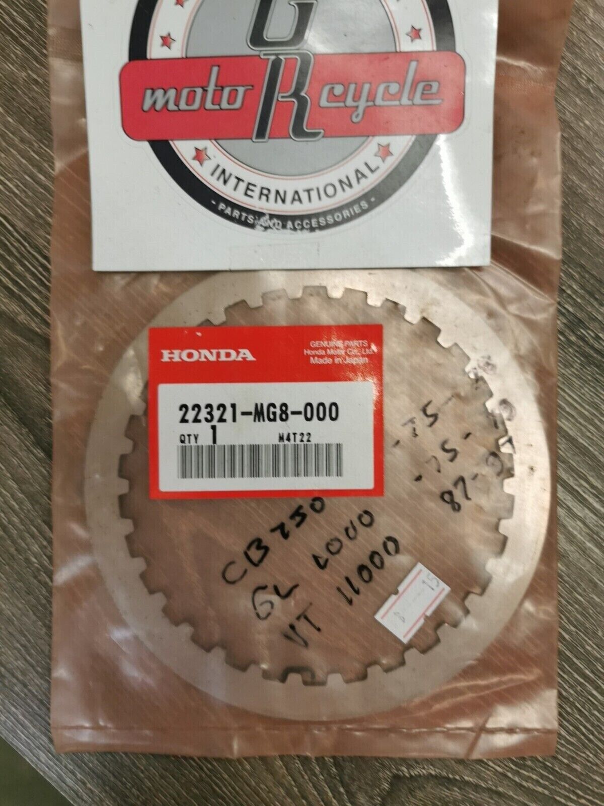 NOS HONDA CB750 VT1100 CLUTCH PLATE 22321-MG8-000 H57
