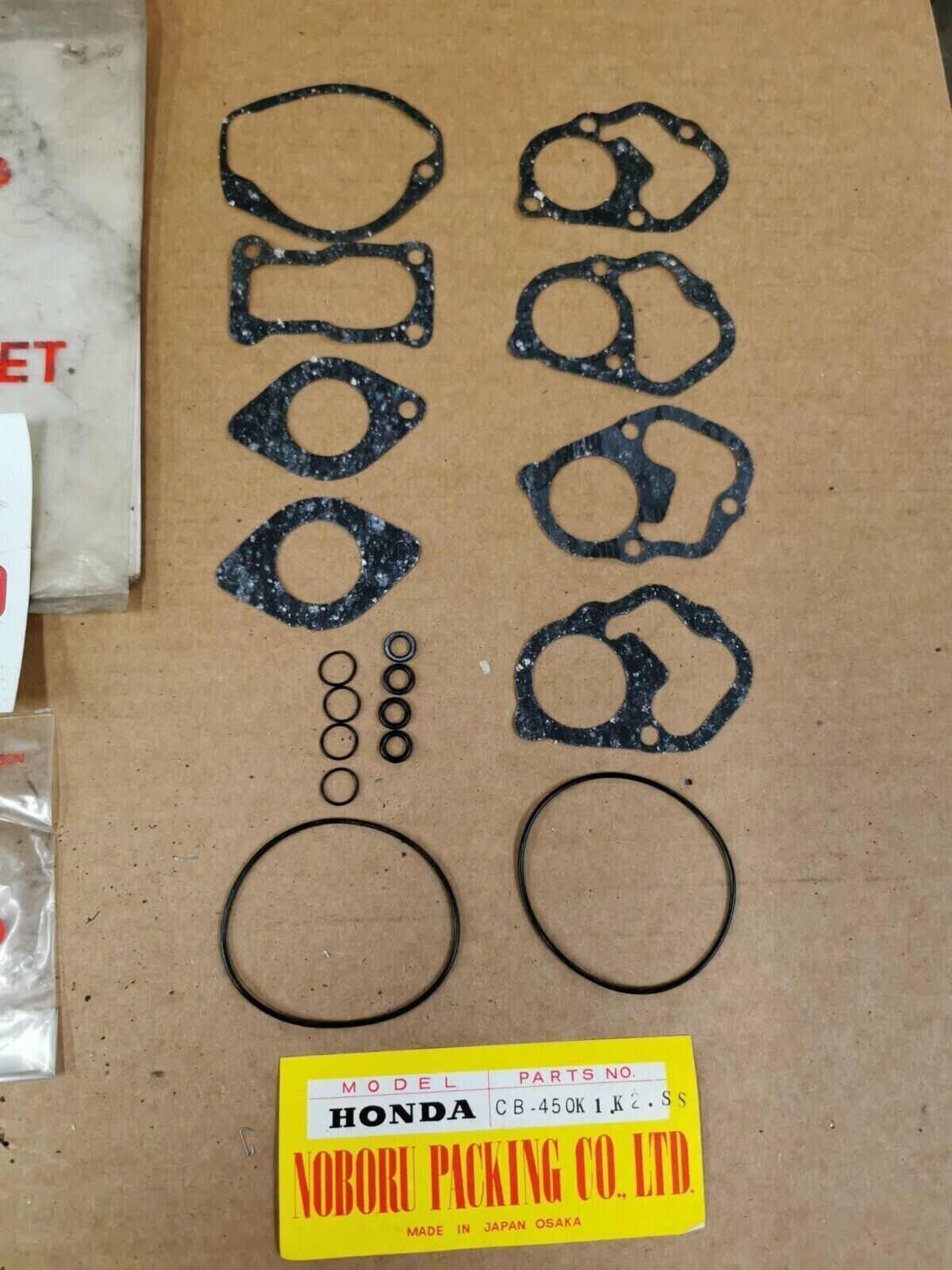 NOS NOBORU HONDA CB450 1968 1969 TOP END GASKET KIT INCOMPLETE SET J49