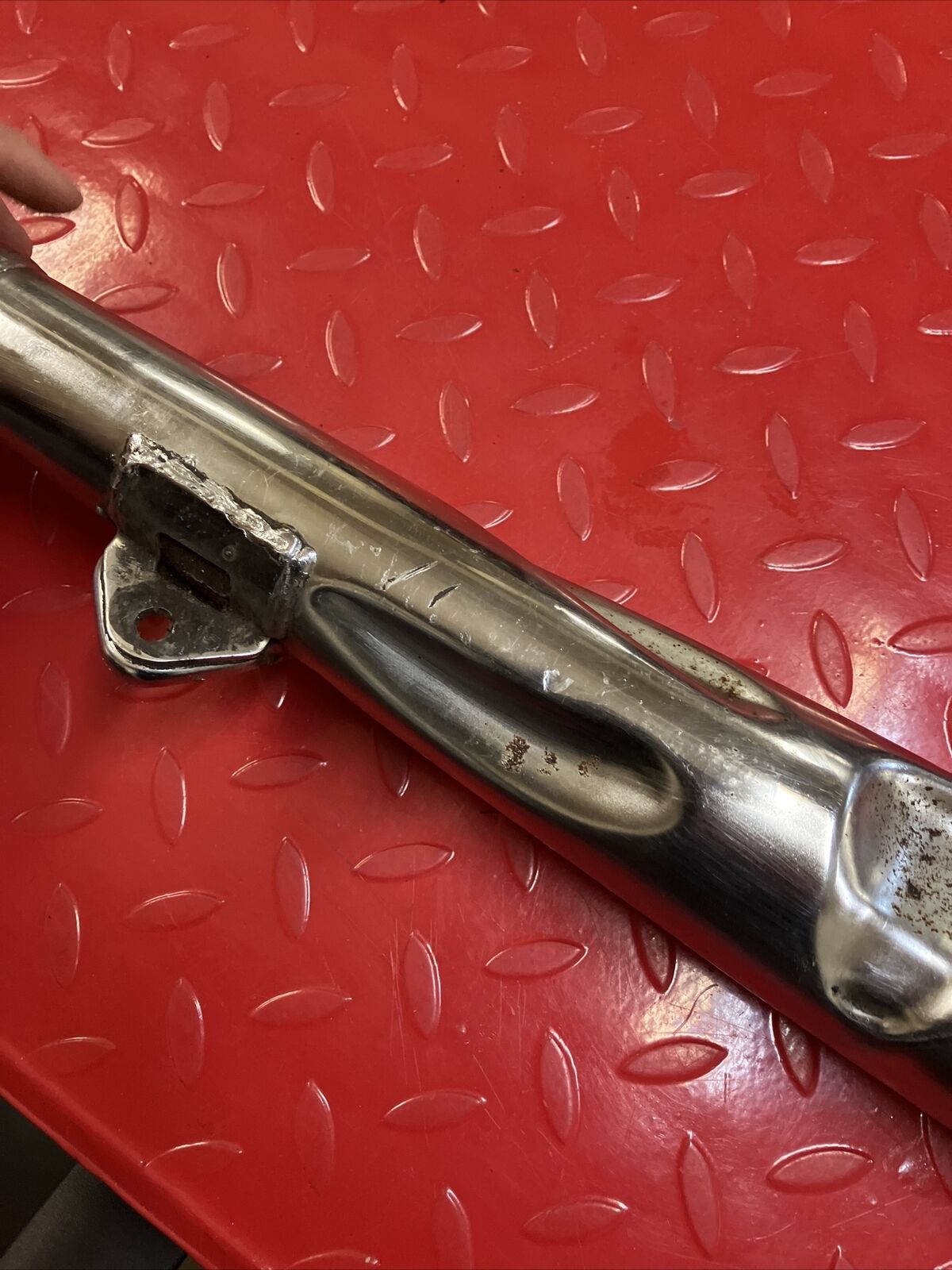 Yamaha RD400 1977 right exhaust pipe silencer 1976 1978 2