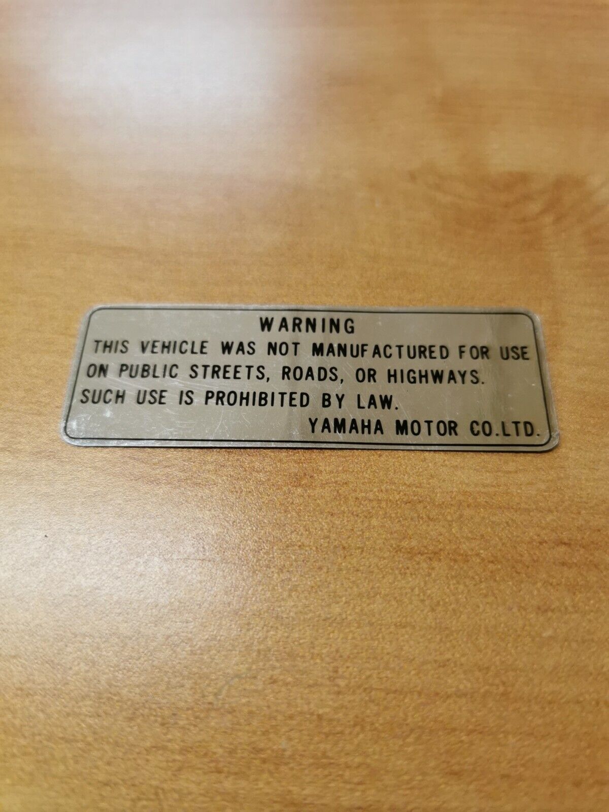 NOS YAMAHA TT225 GTMX GT80 JT2 SS440  ET300 LABEL  SAFETY  288-21659-00-00  Y49