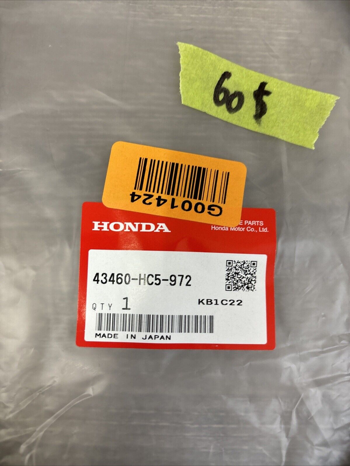 NOS Honda TRX300 TRX300FW REAR HAND BRAKE CABLE 43460-HC5-972 H115