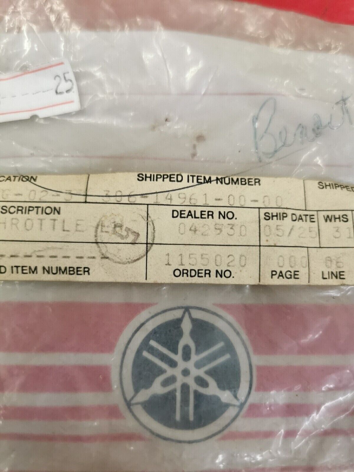 NOS YAMAHA XS360 XS750 1973 - 1977 SPRINGS THROTTLE  306-14961-00-00 Y52