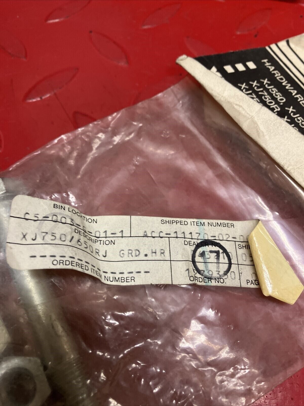 NOS YAMAHA XJ750R XJ650R HARDWARE KIT ACC-11170-02-00 Y63