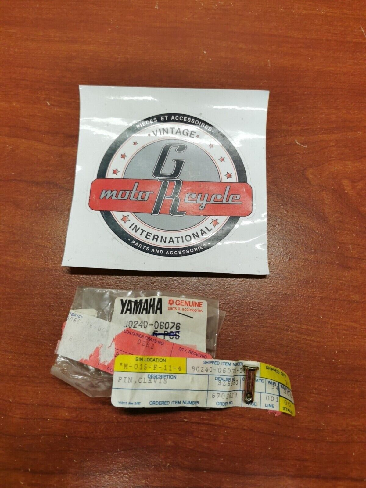 NOS Yamaha YT125 YFM660 YFM400 YFM450 YFM350 CLEVIS PIN 90240-06076-00 Y96