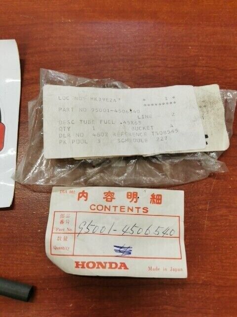 NOS Honda CB125 GK200 TLM240 FUEL TUBE .45X65 95001-4506540 H71