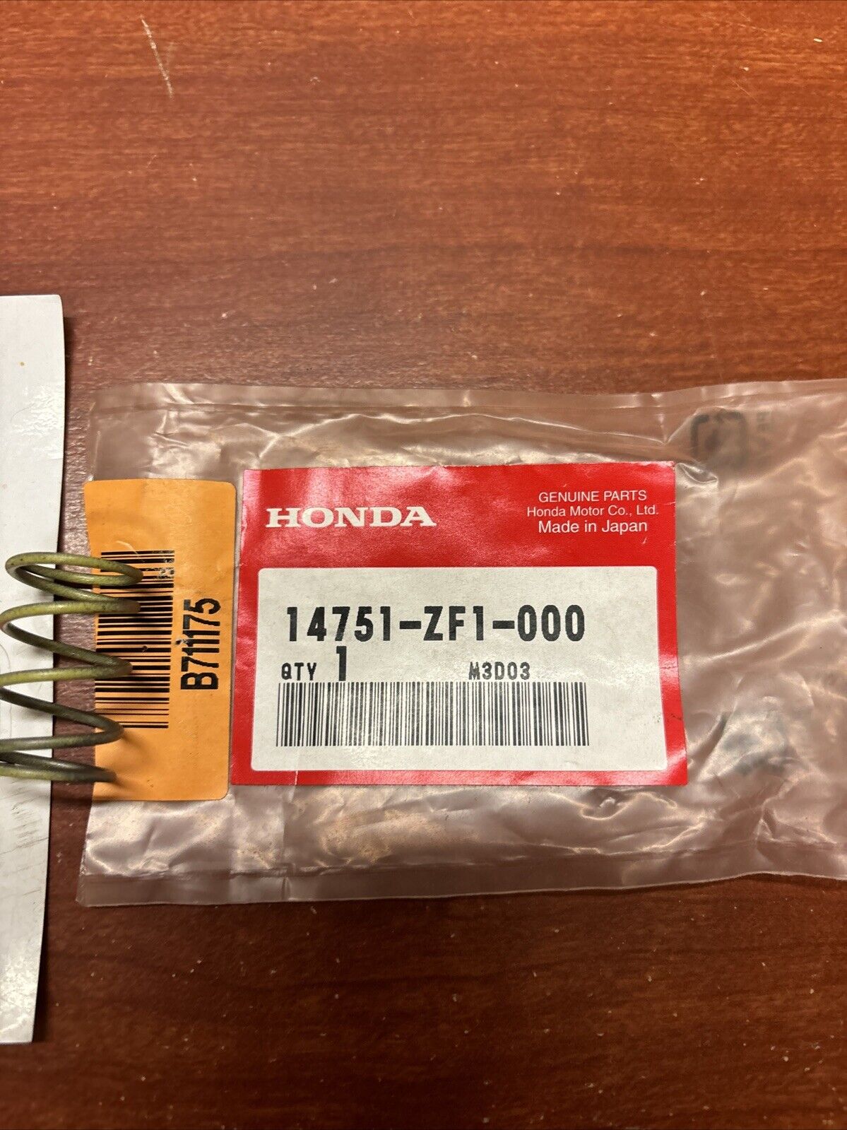 NOS Honda GX120 GX160 GX200 VALVE SPRING 14751-ZF1-000 H185