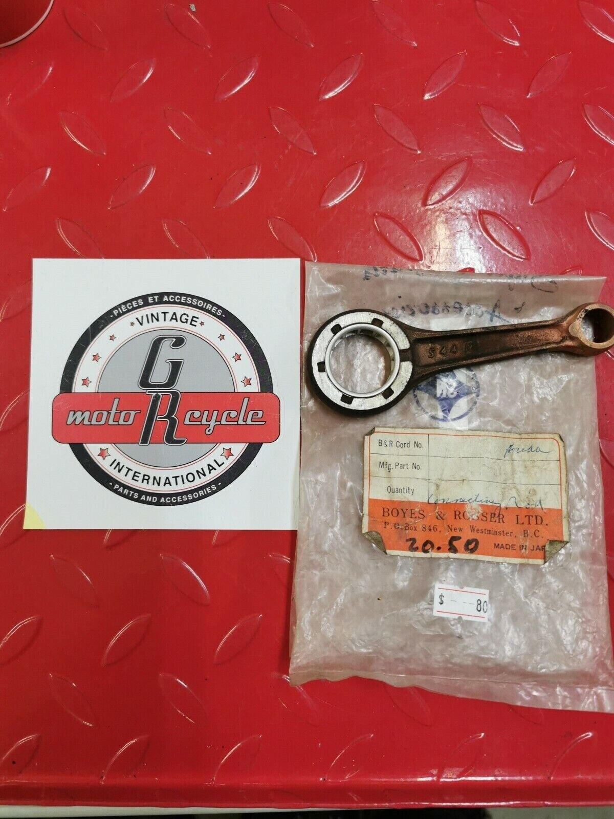 NOS Honda SL175 CB175 CONNECTING ROD 13201-216-000 & RETAINER 13211-235-000 H6