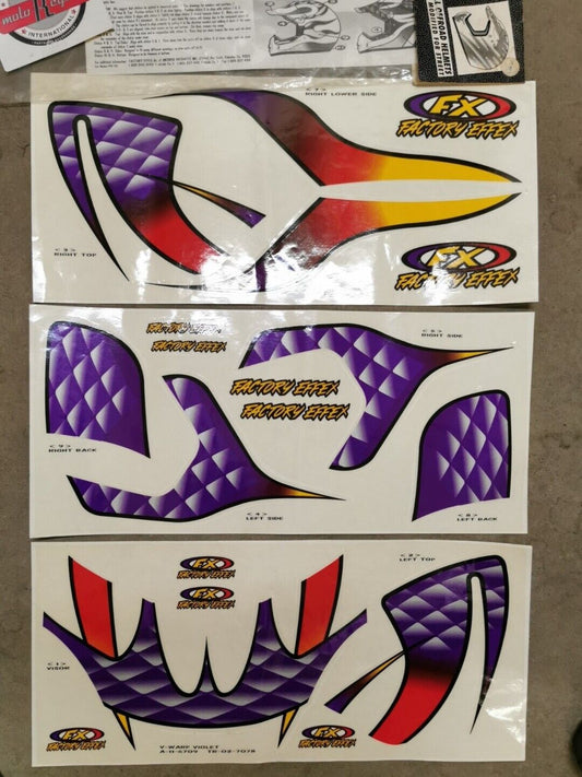 NOS ANSWER FACTORY EFFEX  HELMET GRAPHIC KIT V WARP  11-6709 J29