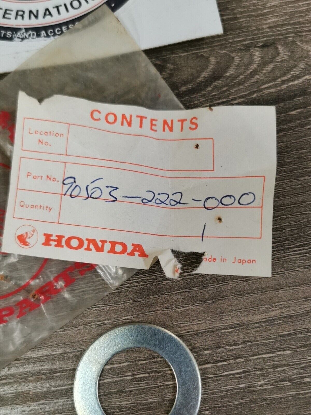 NOS HONDA CB160 CB175 XL250 XL350 CB200 WASHER  STEERING STEM 90503-222-000 H45