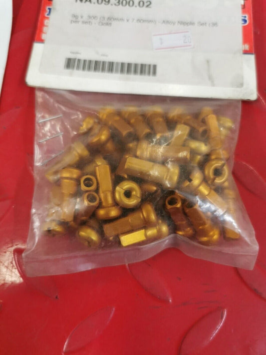 NOS BULLDOG 9GX300 (3.60MM X 7.60MM) NIPPLE SET GOLD NA.09.300.02    2B-112  J12