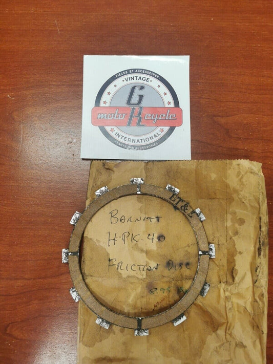 NOS BARNETT HPK-40 FRICTION DISC PLATE H36 
