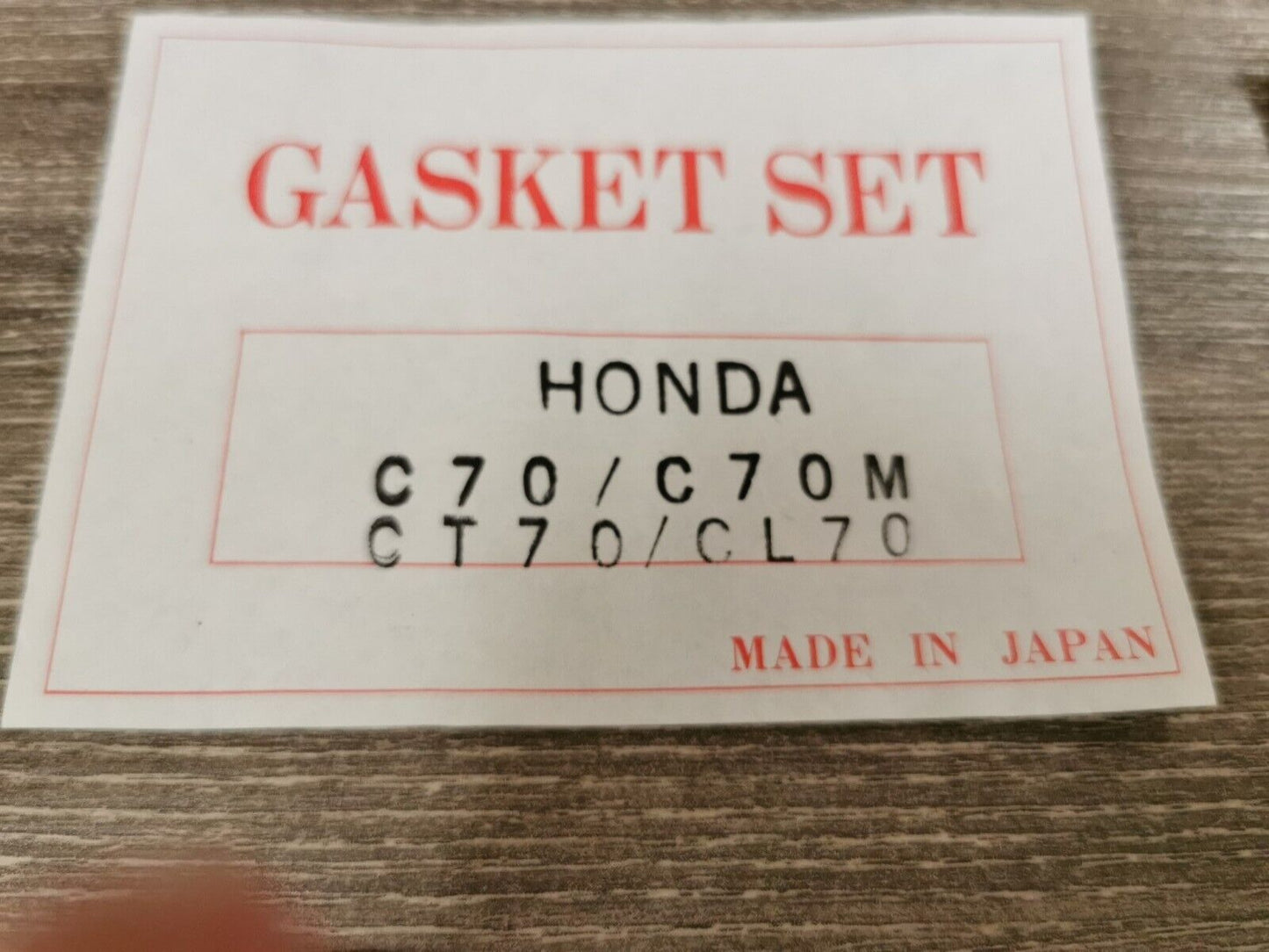 NOS HONDA C70 C70M CT70 CL70  INCOMPLETE GASKET KIT J49