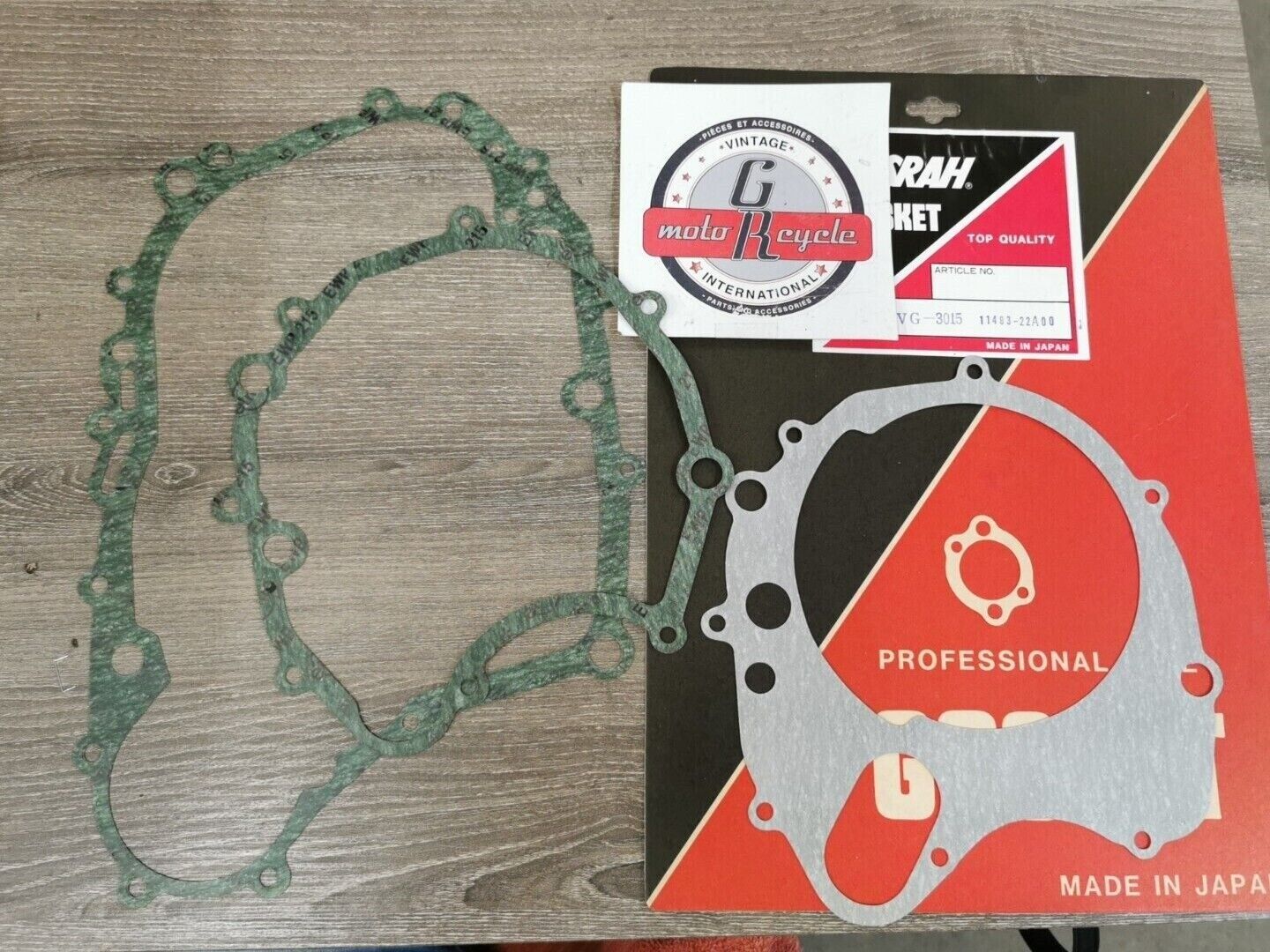 NOS VESRAH SUZUKI LT230SG LEFT CRANKCASE COVER Gasket KIT INCOMPLETE VG-3015 J46