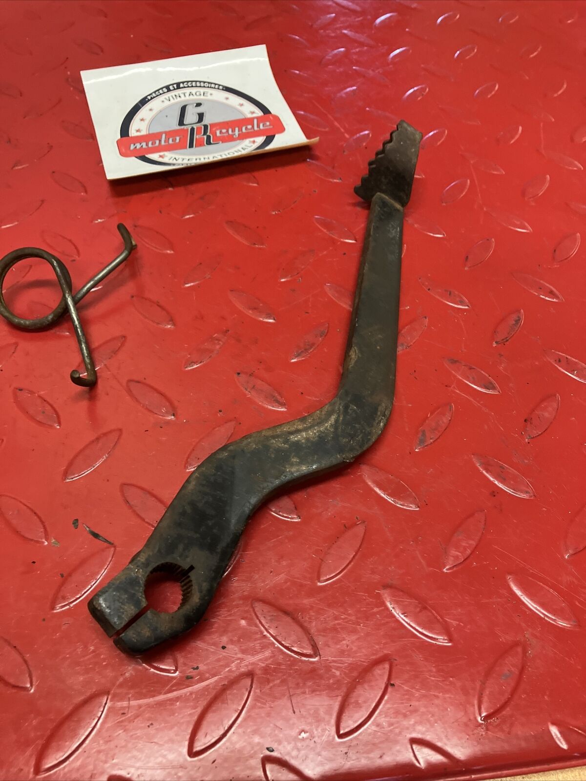 Honda XL175 1975 rear brake pedal lever arm spring 1974 1973
