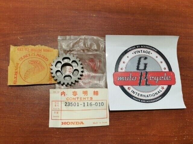 NOS Honda 1973 - 1976 XR75 MAINSHAFT TOP GEAR 24T 23501-116-010 H80