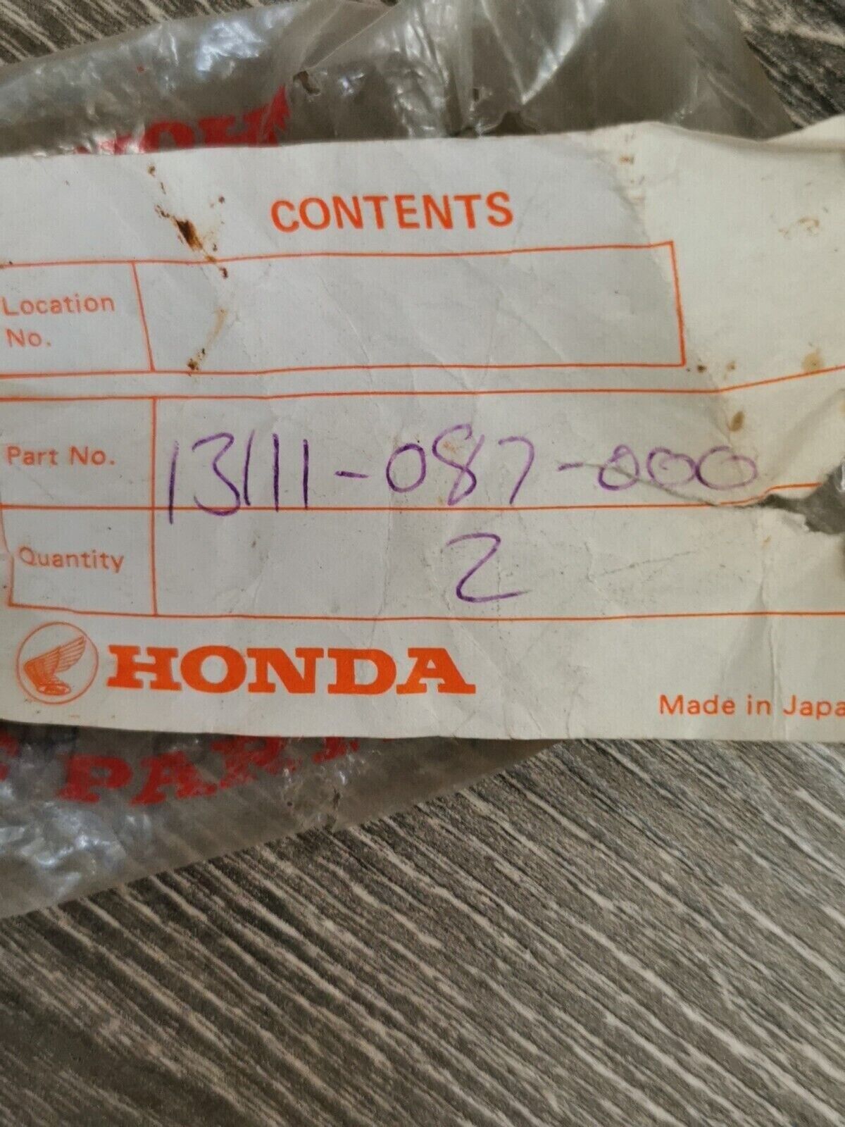 NOS HONDA CH80 PIN 13111-087-000 H59