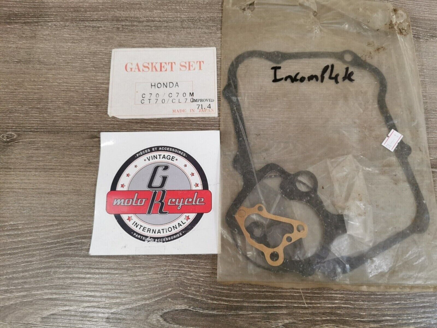 NOS HONDA C70 C70M CT70 CL70 INCOMPLETE GASKET SET  J28