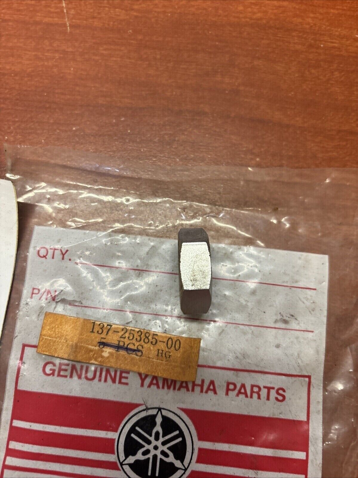 NOS Yamaha DT1 DT100 SPROCKET SHAFT NUT 137-25385-00-00 SUB 90170-20167-00 Y182