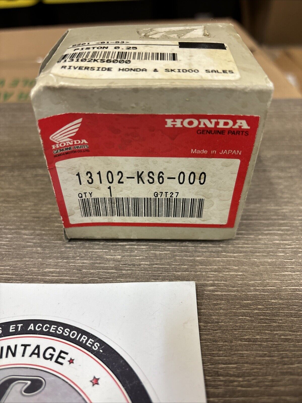 NOS Honda 1986 CR125R PISTON O/S 0.25 13102-KS6-000 H137