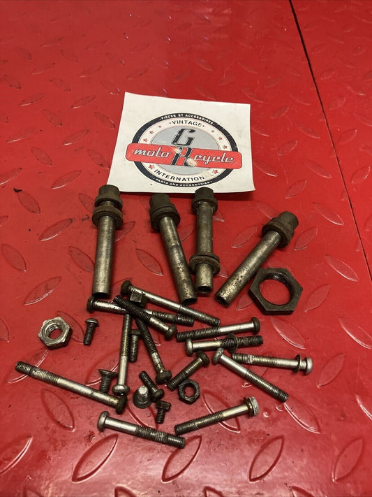 Suzuki TC125 1972 engine motor crankcase cover cylinder head hardware nut bolt