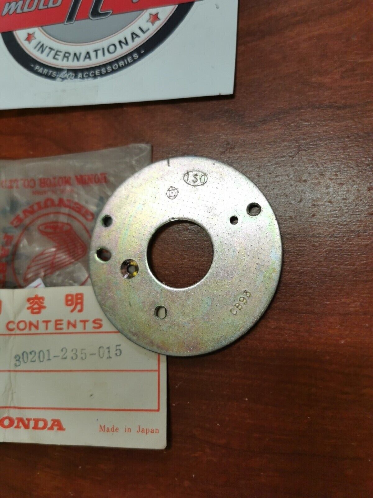 NOS Honda CL200 CB200 CA175 CL175 PLATE, POINTS BASE 30201-235-015 H33