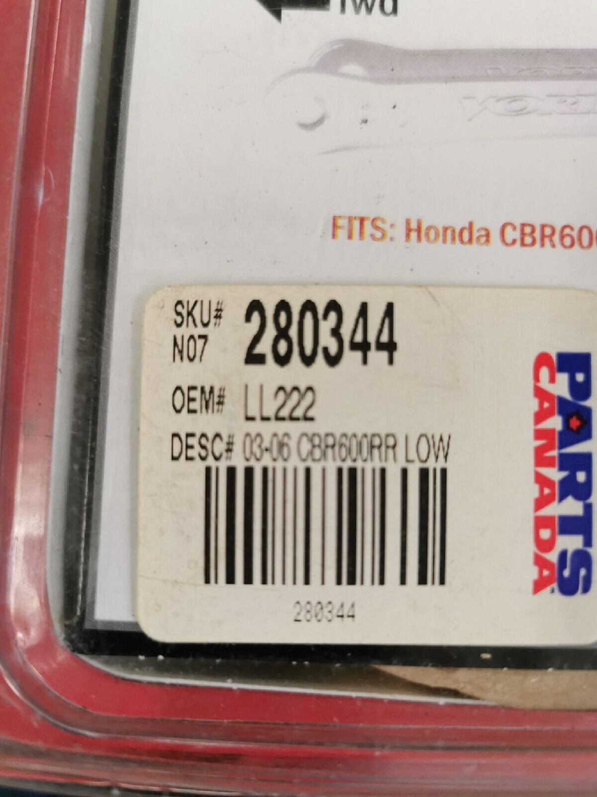 NOS VORTEX HONDA CBR600RR  2003 - 2006  LOWERING LINGS LL222 J17