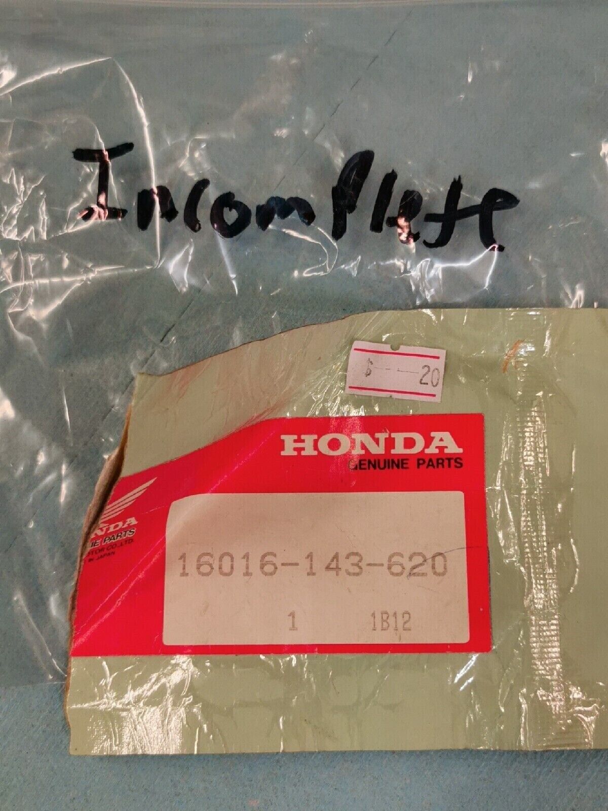 NOS HONDA  XR75 XR80  XR80R TL125S NC50 SCREW SET IMCOMPLETE 16016-143-620  H47