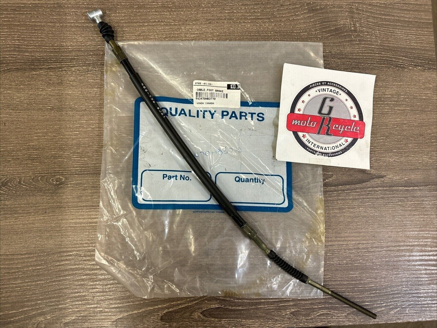 NOS Honda 1986 1987 1988 TRX200SX FOOT BRAKE CABLE 43470-HB3-770 H115