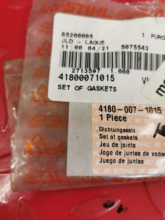 NOS  STIHL Set of gaskets  4180 007 1015  A3