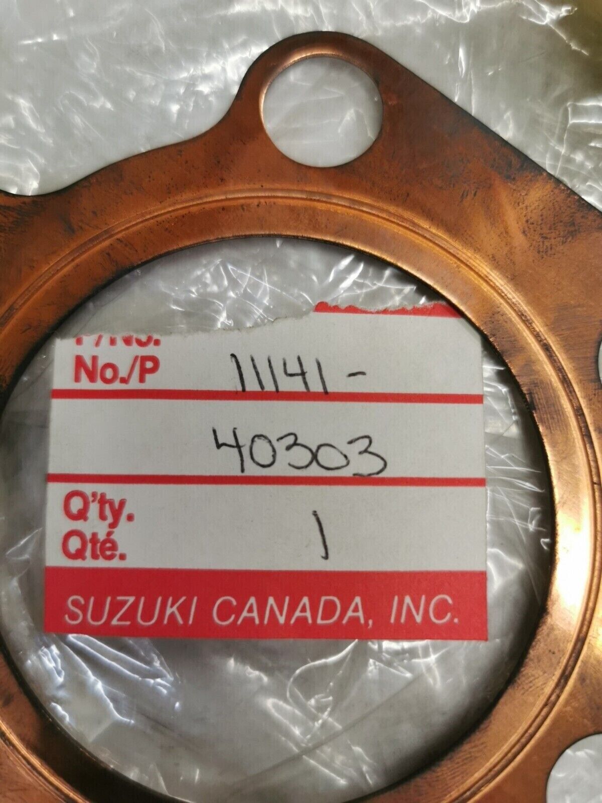 NOS SUZUKI RM250 1979 1980 CYLINDER HEAD GASKET 11141-40303 S26