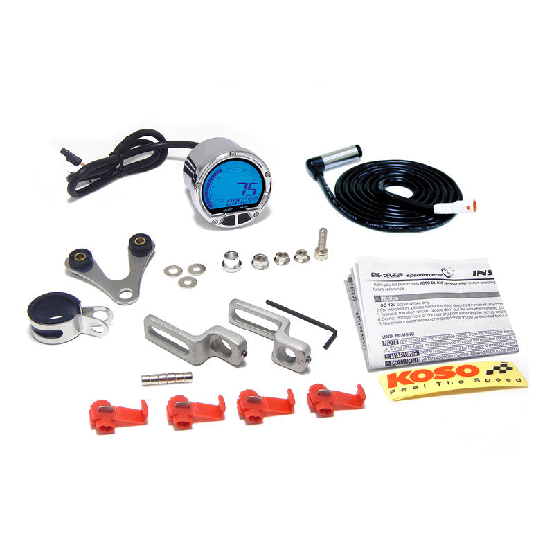 KOSO DL-02S SPEEDOMETER (FIT BULLET CASING)FOR HARLEY BA555B18-HD