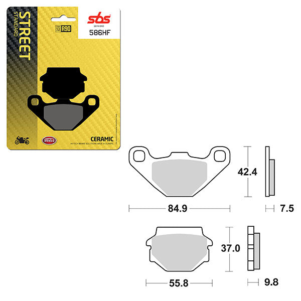 SBS ATV/UTV CERAMIC BRAKE PAD  6190586100