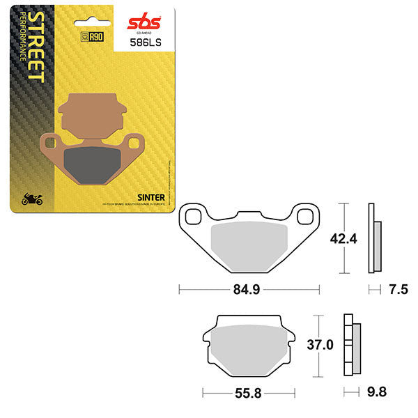 SBS PERFORMANCE LS SINTER BRAKE PAD  6260586100