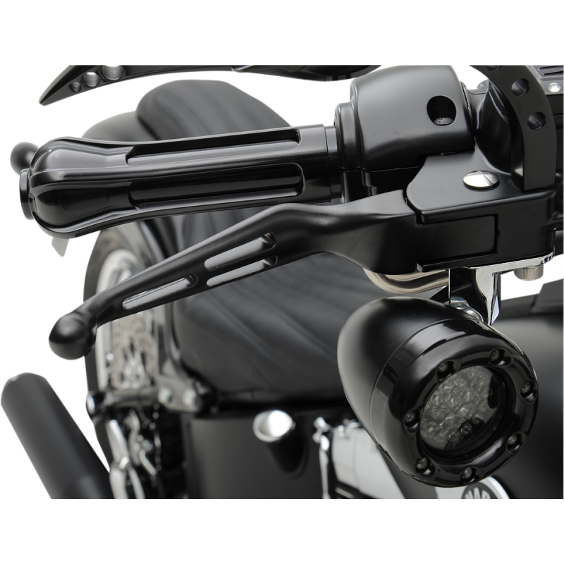 DRAG SPECIALTIES 96-17 B/T SLOTTED BLACK LEVER SET 0610-0142
