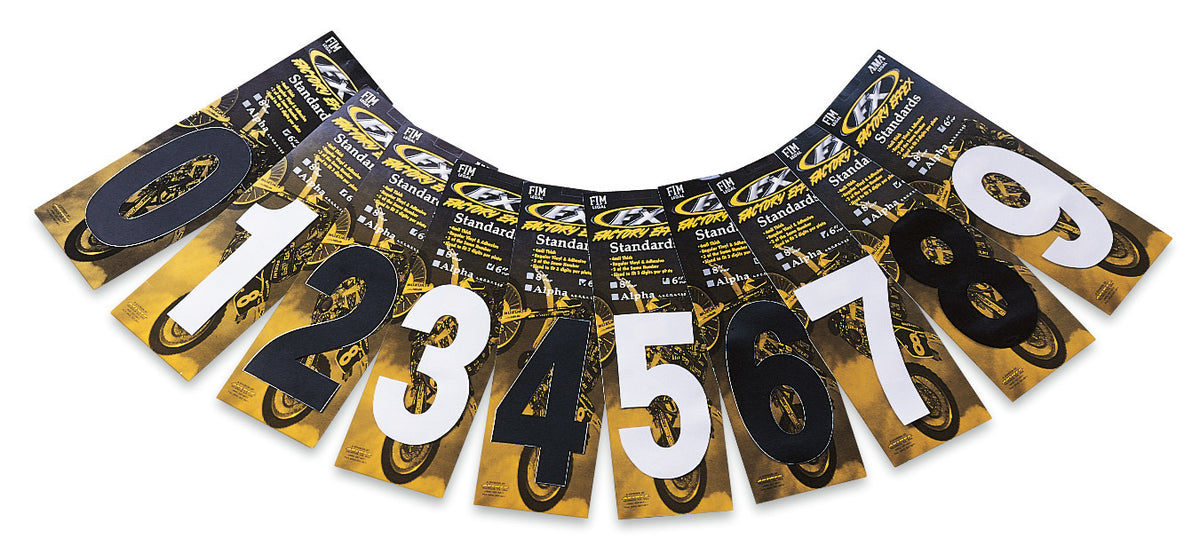 FACTORY EFFEX STANDARD 8" NUMBER BLACK #1 02-4471