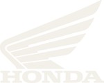 FACTORY EFFEX 3-PACK DIE CUT DECALS - HONDA WING WHITE 04-2692