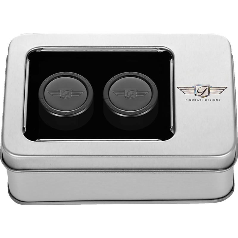FIGURATI DESIGNS ND MAG DOCKING COVERS BLACK WITH FD LOGO-27.2X32MM FD01-DC-27.2/32-BLK