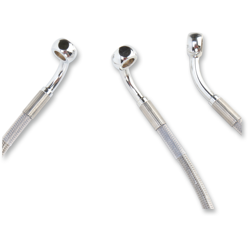 DRAG SPECIALTIES 96-07 FLHT/X FRT S/S BRAKE LINE KIT +6 660411-6