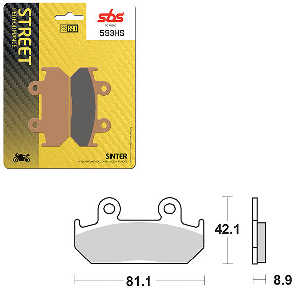 SBS PERFORMANCE HS SINTER BRAKE PAD  6250593100