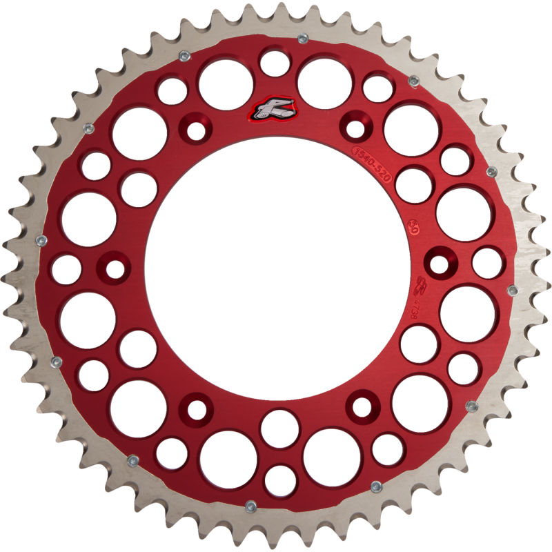 RENTHAL RENTHAL TWINRING SPROCKET 1540-520-50GP RED 1540-520-50GPRD